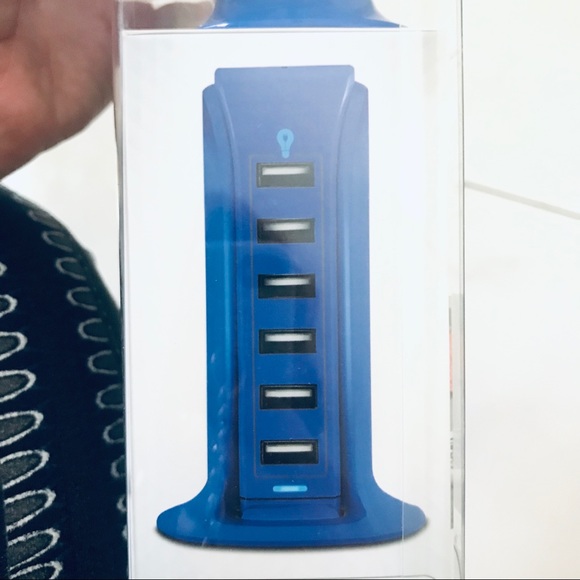 Power Tower 6 Port Charging Station Blue 8amp - Picture 4 of 4
